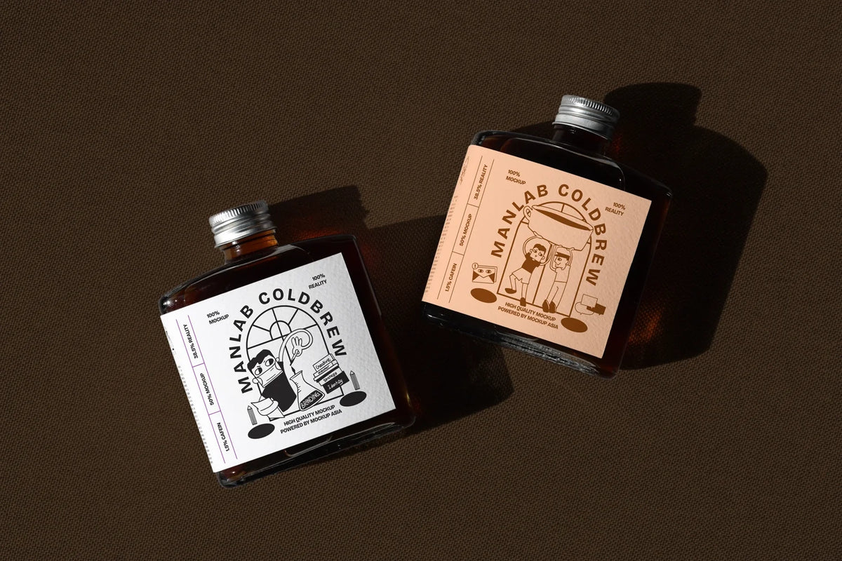 Cold Brew bottle label mockup 11