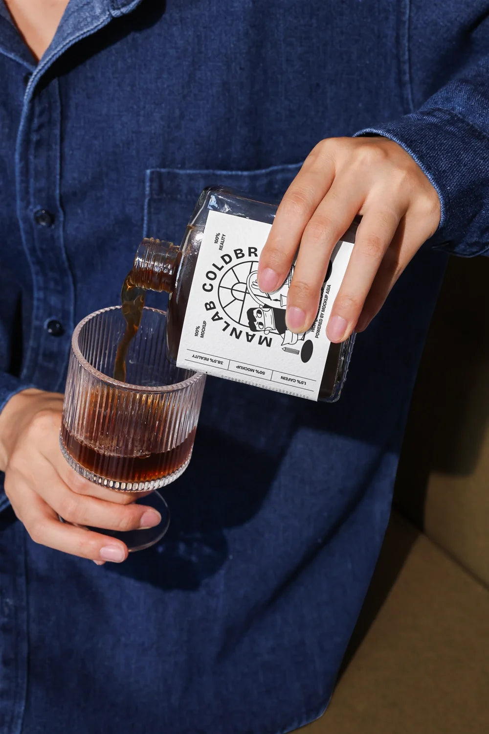 Cold Brew bottle label mockup 12