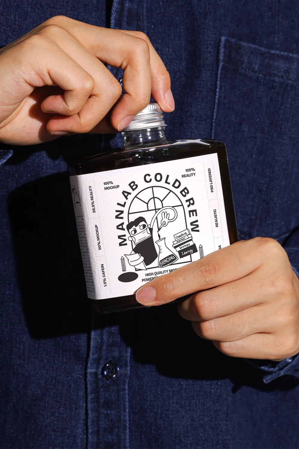Cold Brew bottle label mockup 01