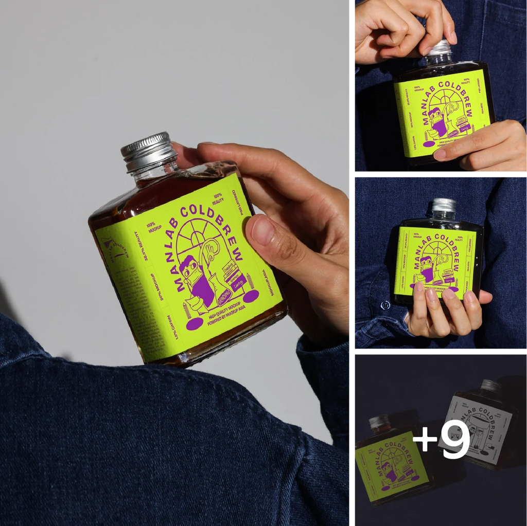 Cold brew bottle mockup series