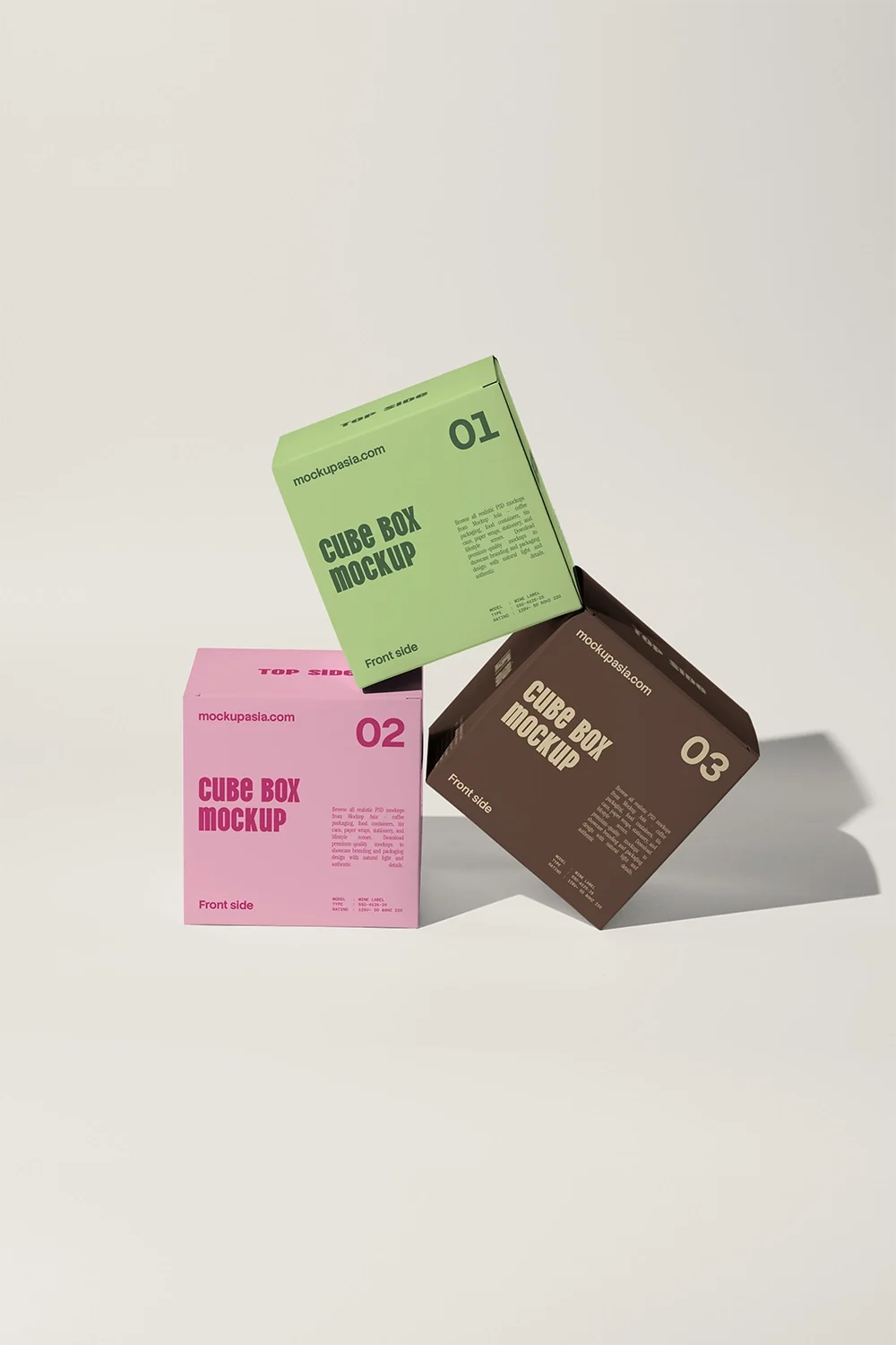 Cube Box Packaging Mockup