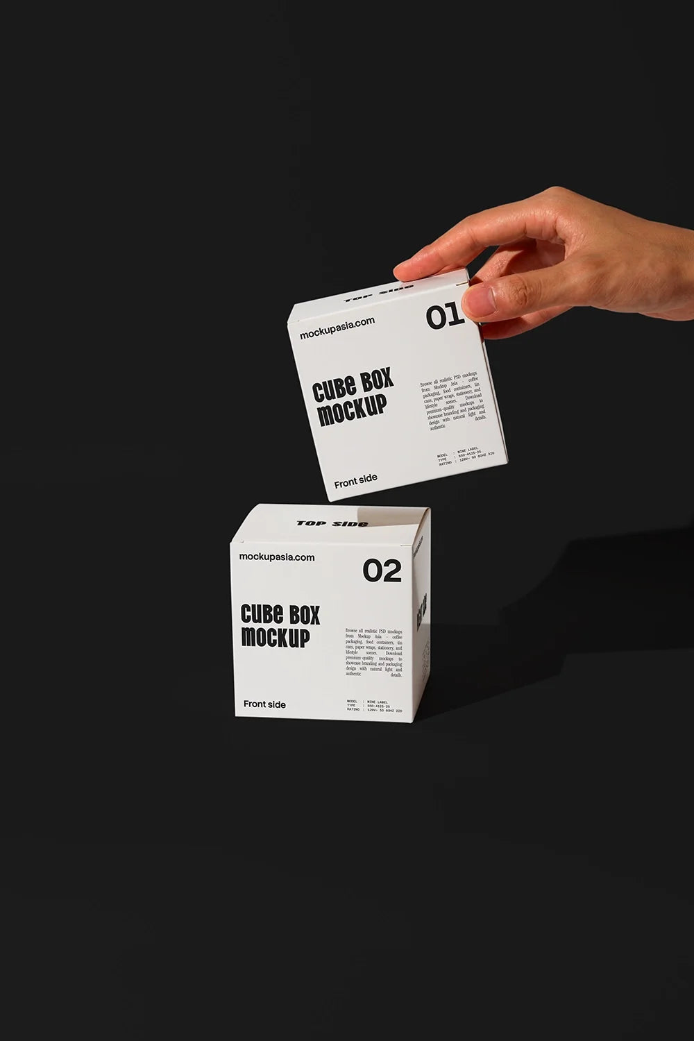 Cube Box Packaging Mockup