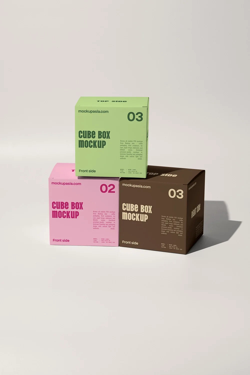 Cube Box Packaging Mockup