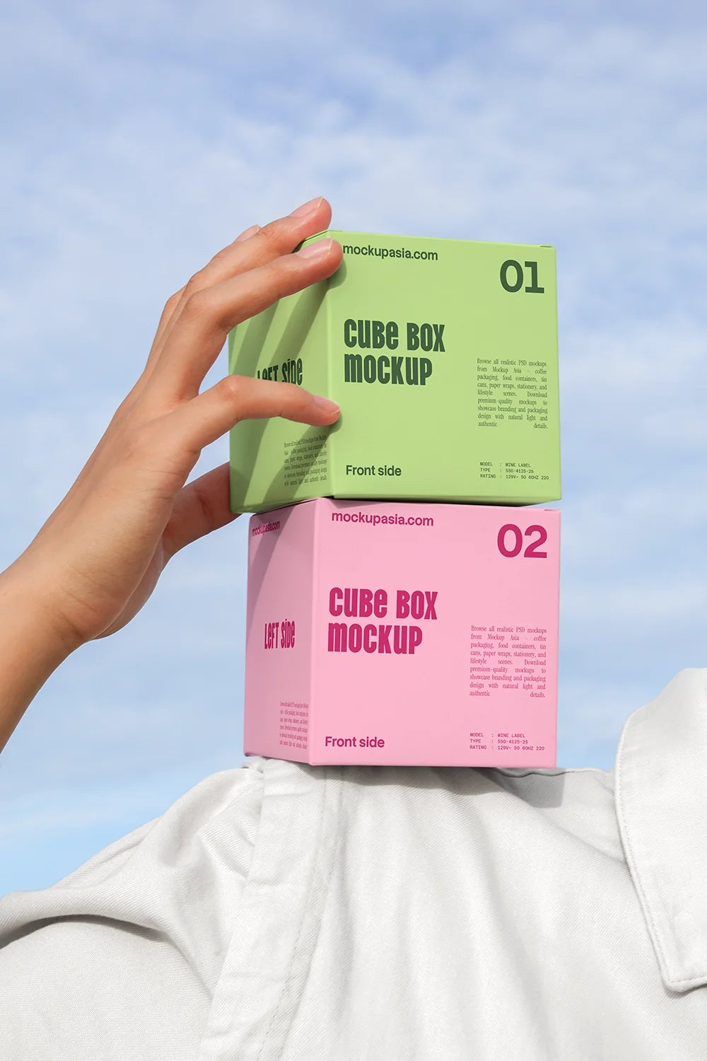 Cube Box Packaging Mockup