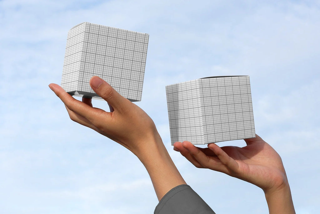Cube Box Packaging Mockup
