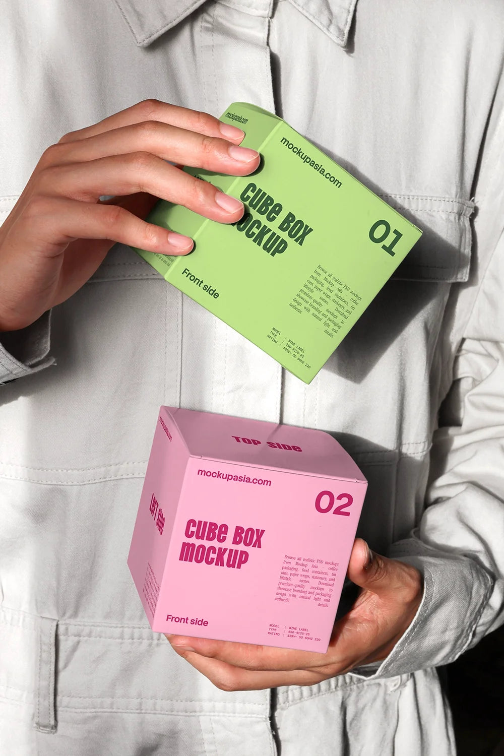 Cube Box Packaging Mockup