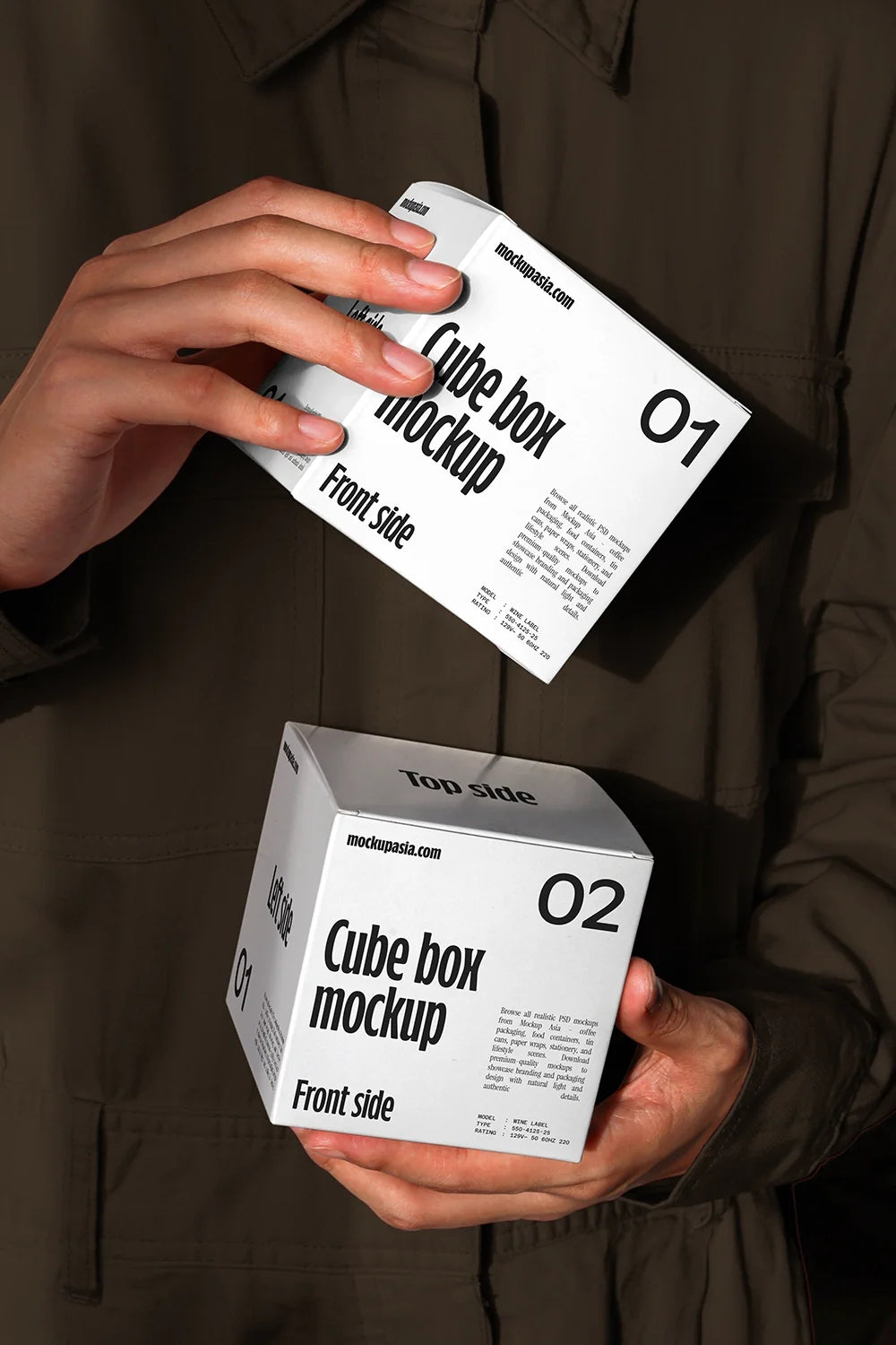 Cube Box Packaging Mockup