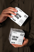 Cube Box Packaging Mockup