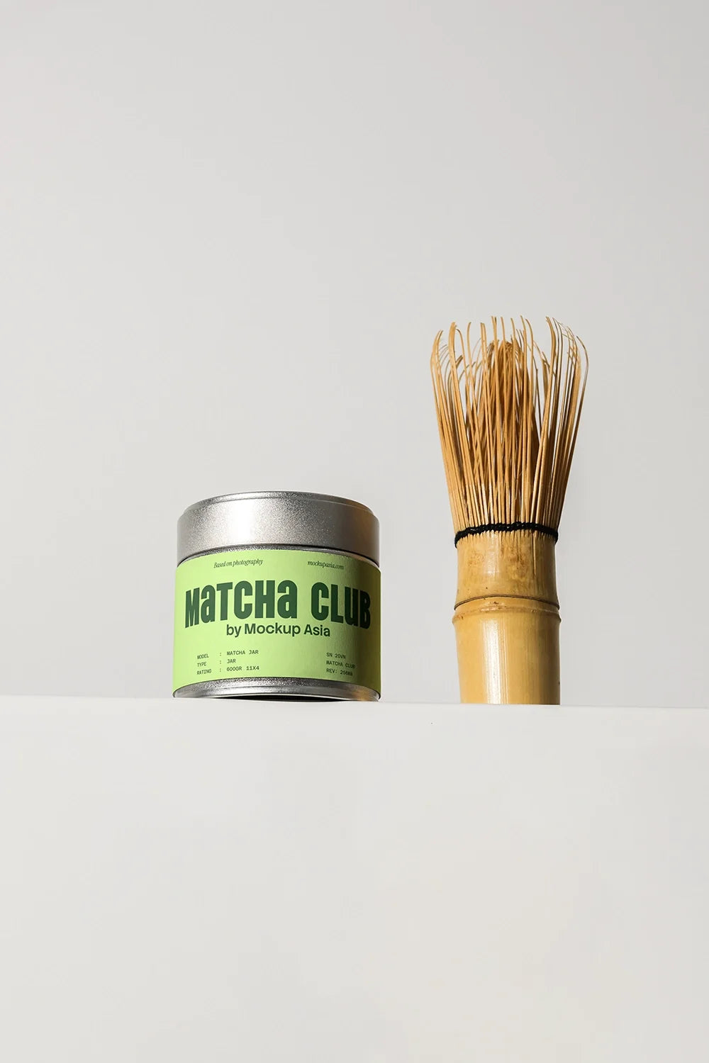 Matcha Powder Jar Mockup
