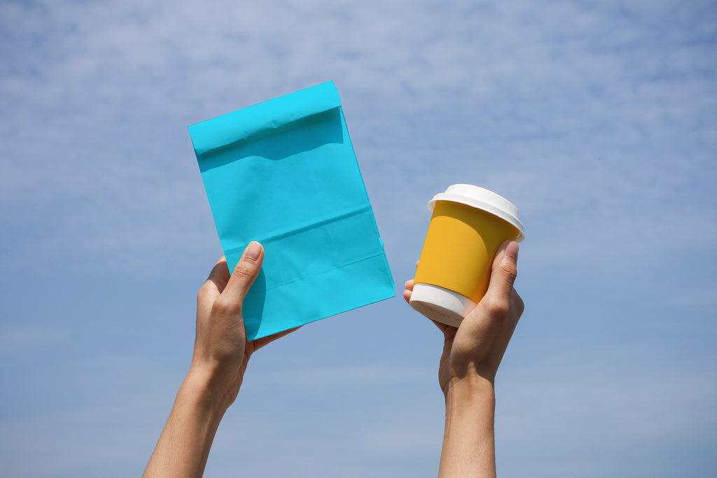 Paper bag & cup Mockup