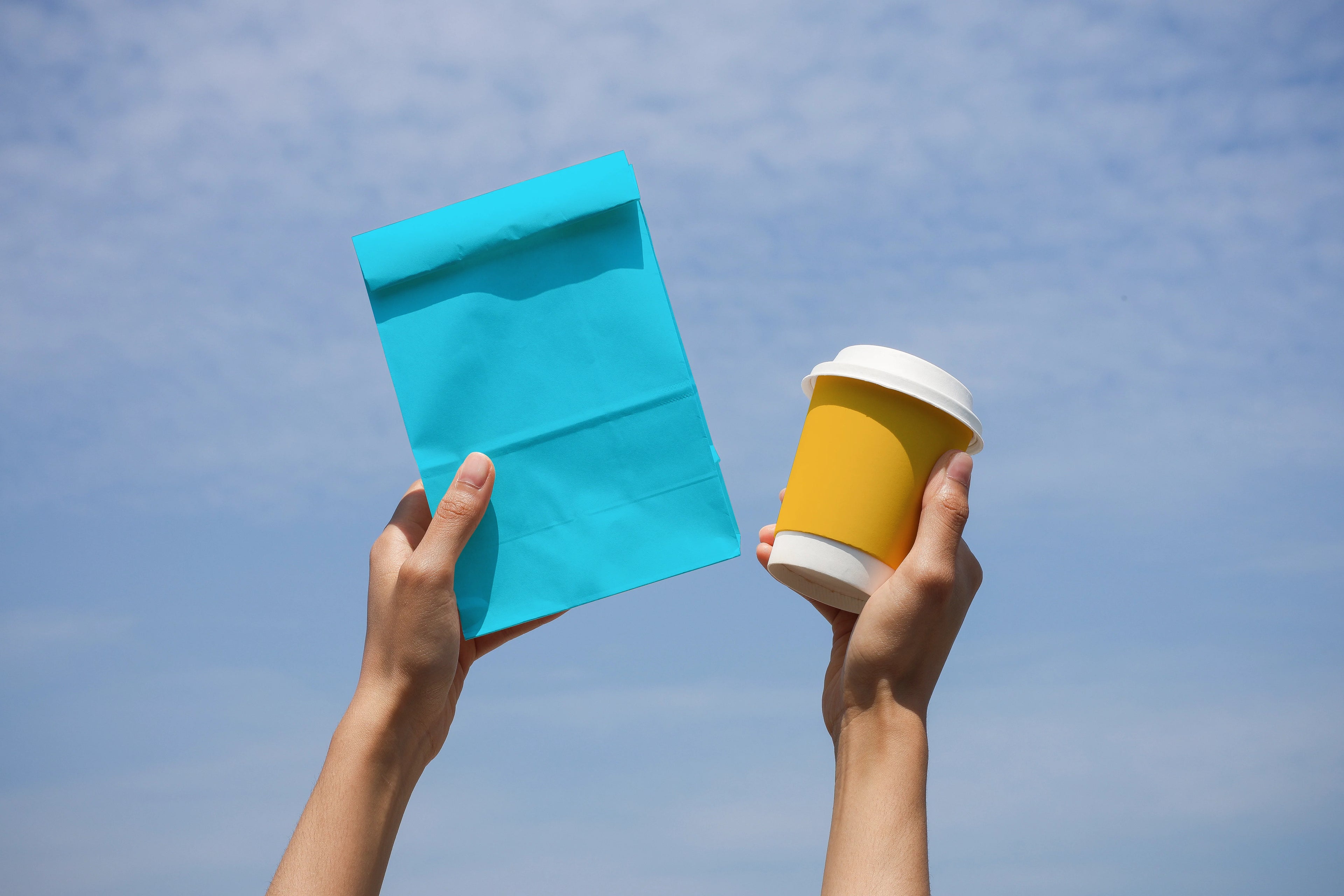 Paper bag & cup Mockup