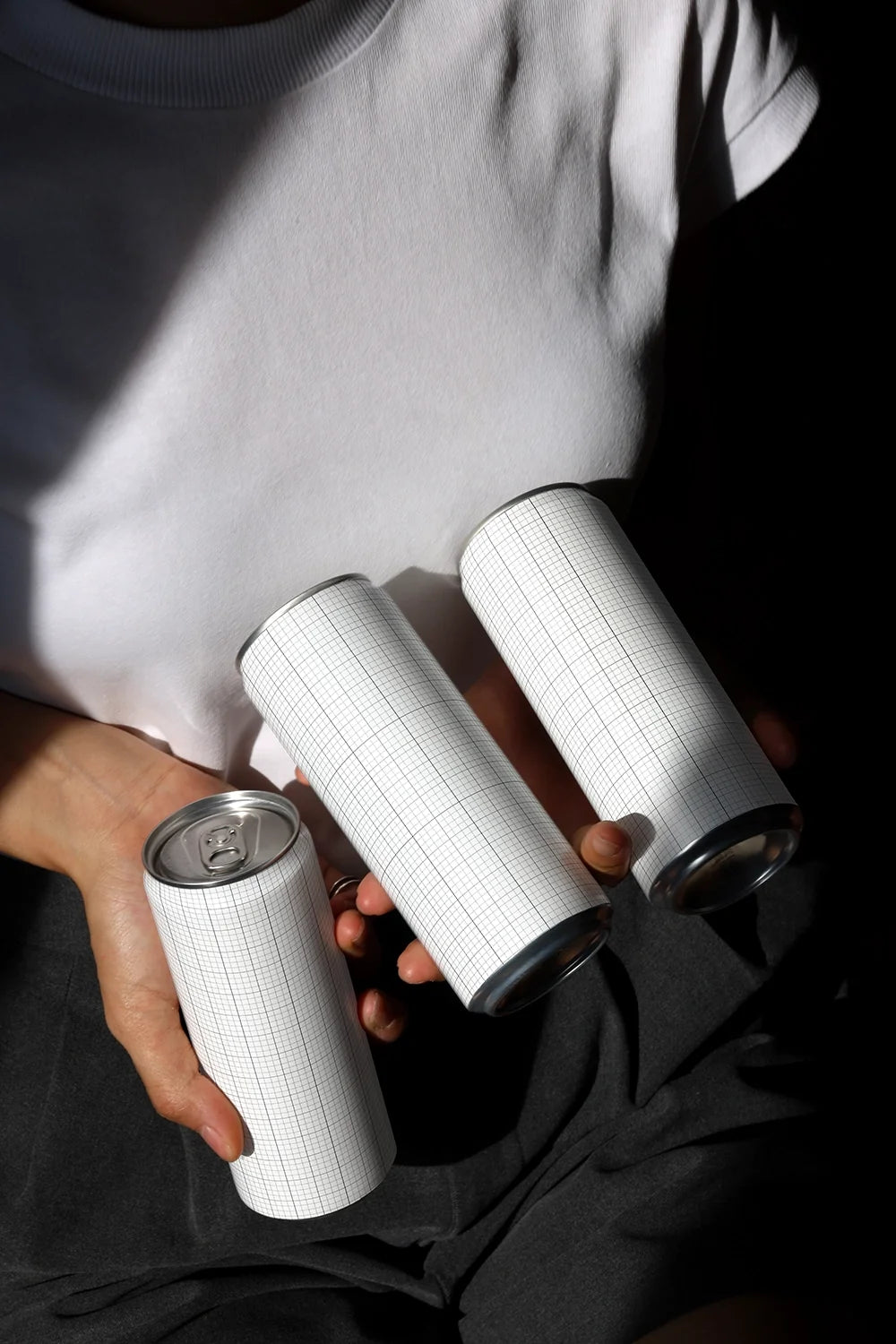 Slim Can Mockup CF06 – 3 Cans Held Together