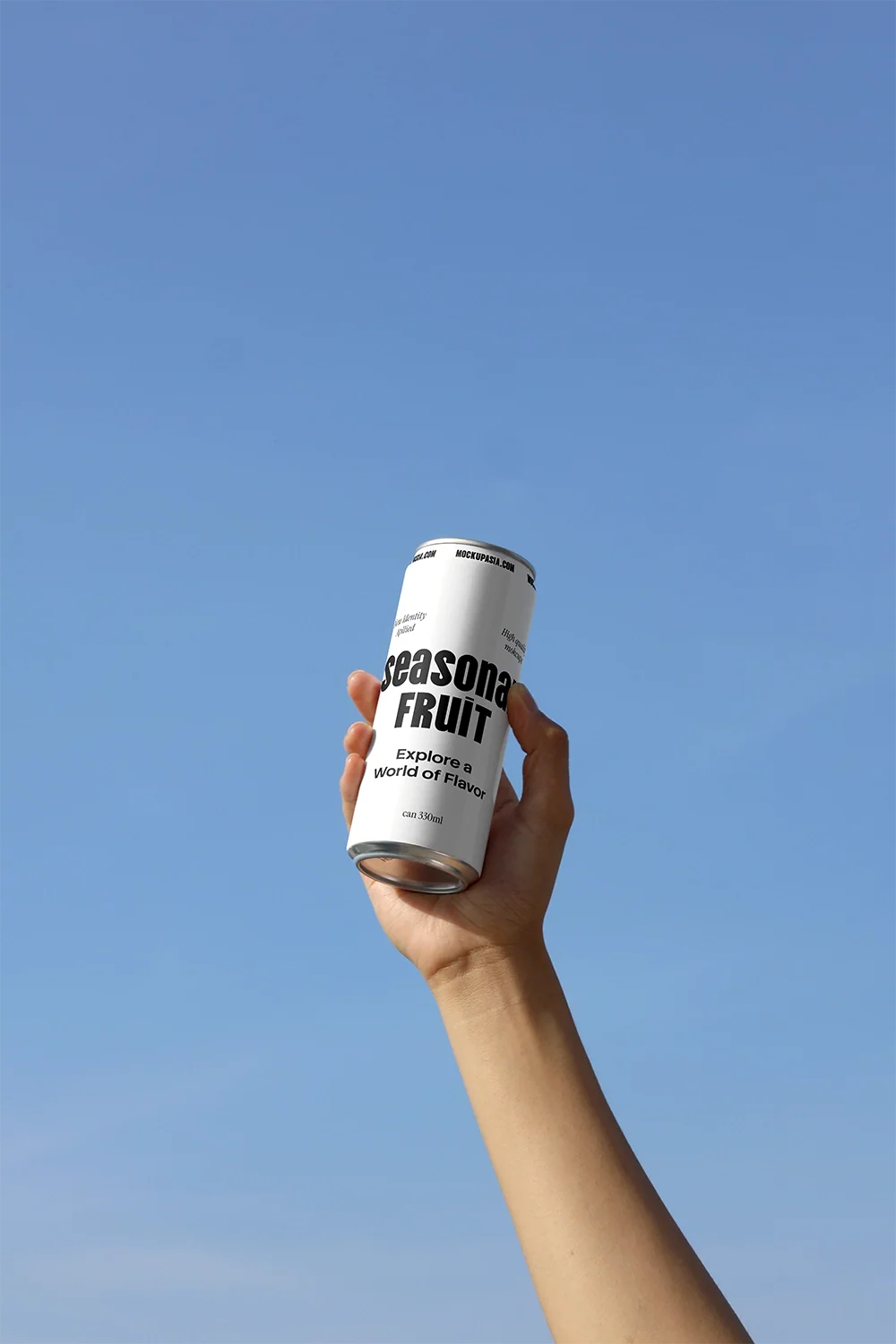 Slim Can Mockup CF09 – Lifted Against Sky