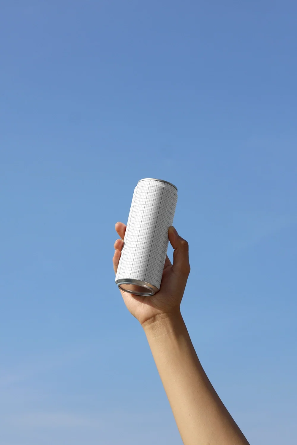 Slim Can Mockup CF09 – Lifted Against Sky
